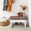Addie Joy Big Step Decorative Step Stool - Walnut/White Wash